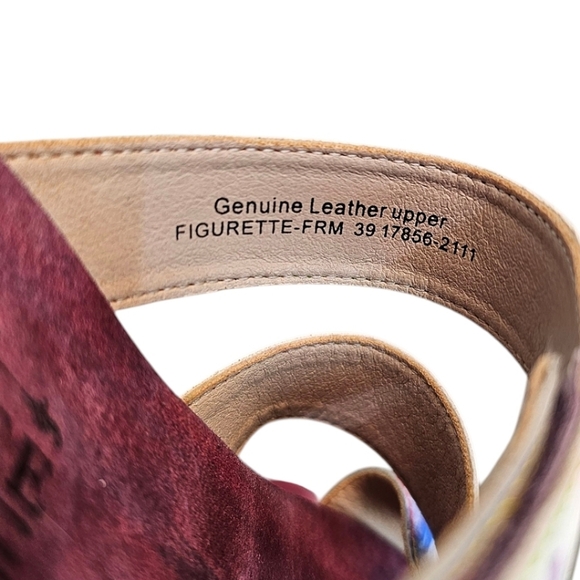 L'Artiste Spring Steps Figurette Floral Slip On Sandals Sz 39 Tropical Summer - Picture 13 of 13